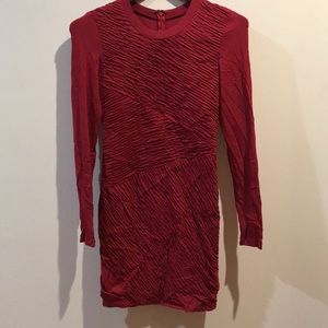 Torn by Ronny kobo red textured dress